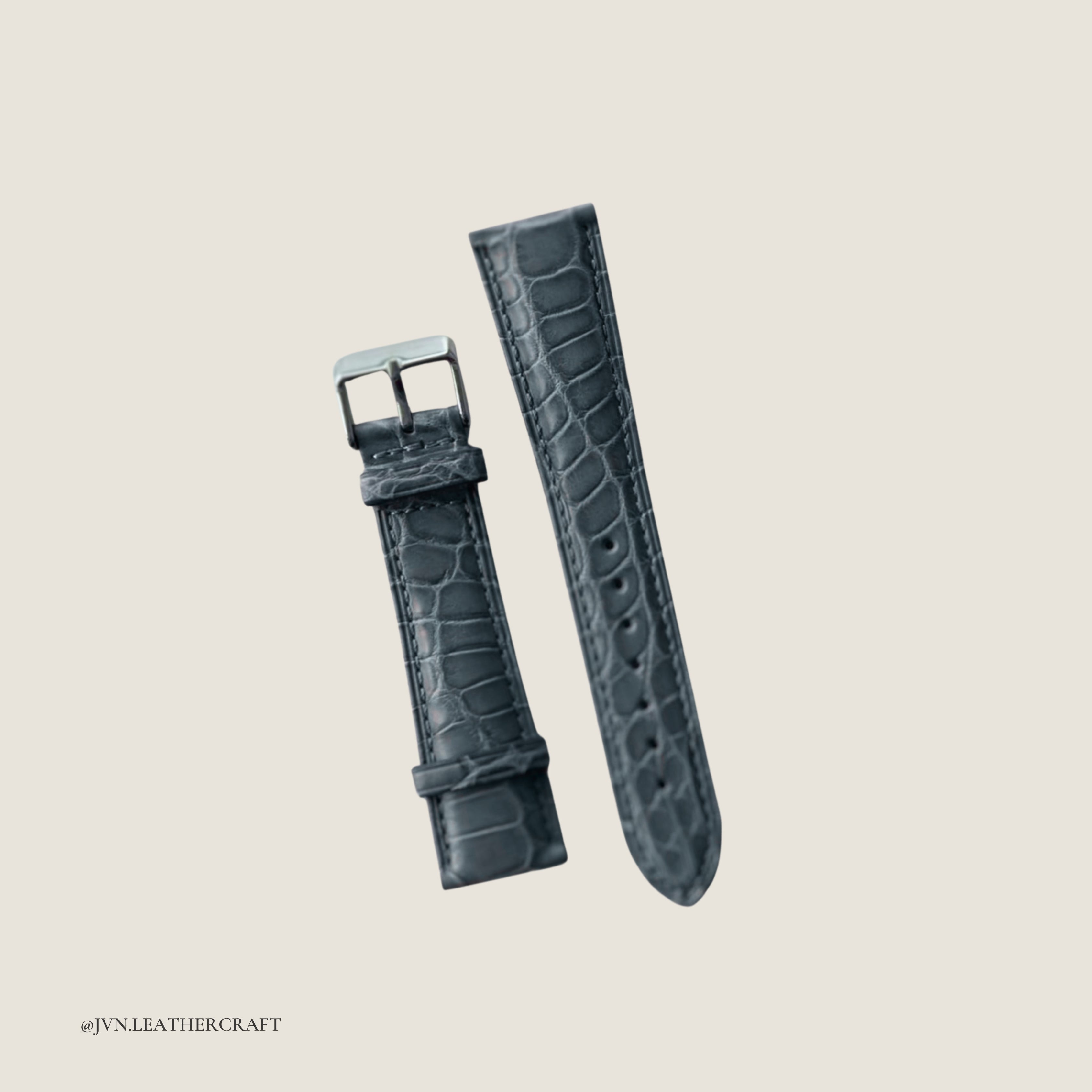 JVN005.4 Watch Straps - Crocodile Round Scales (Made-to-order)