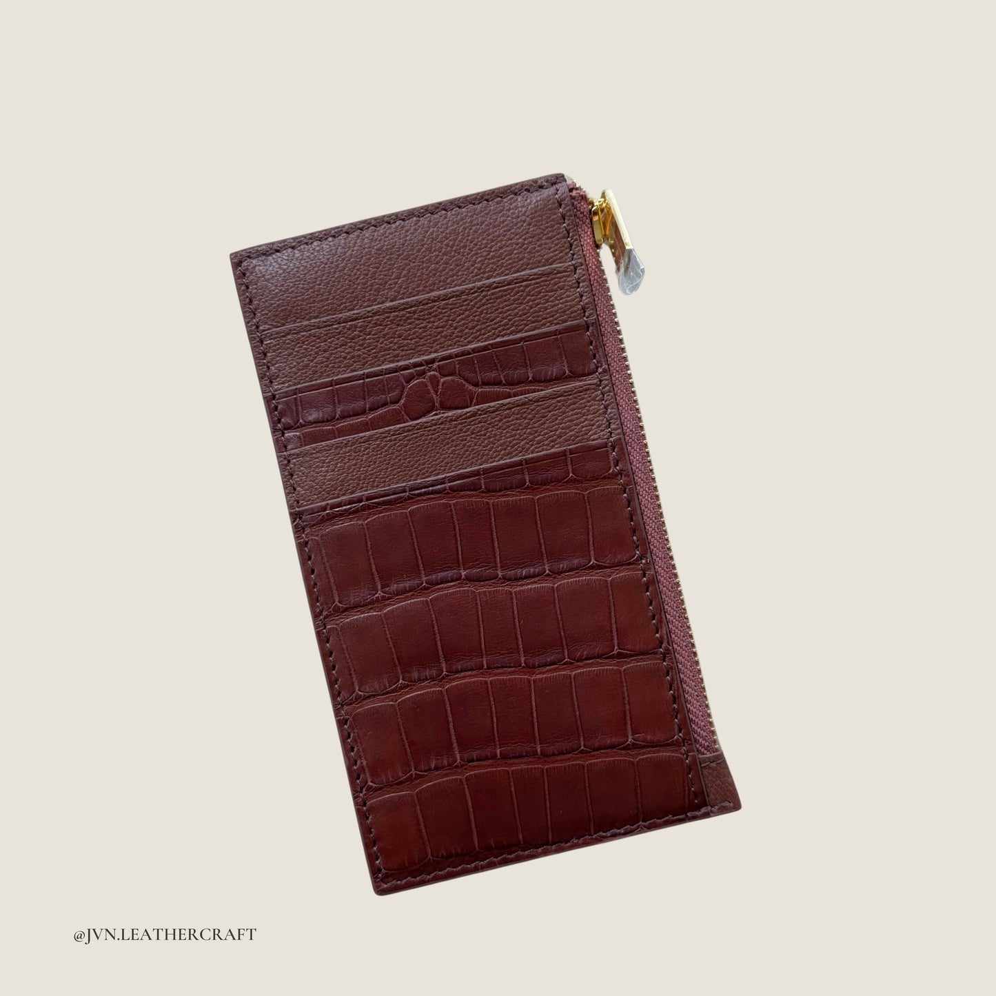 JVN010 Zipped Card Case  (Made-to-order)