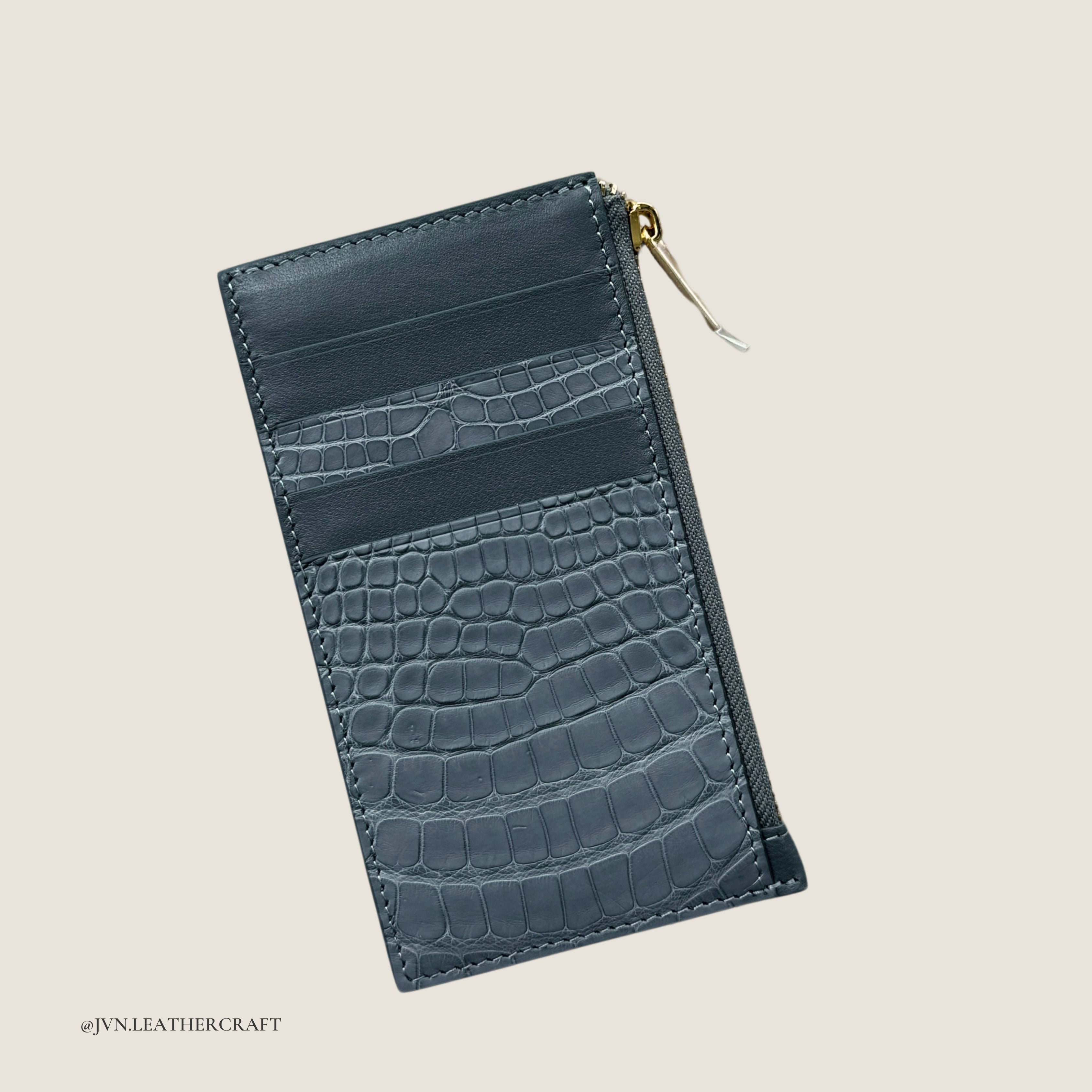 カードケース・名刺入れ [NUMBERING]Zipper Cracked Leather Card Wallet Numbering Cracked Leather Card Holdert #1050 4BTR863 財布・小物