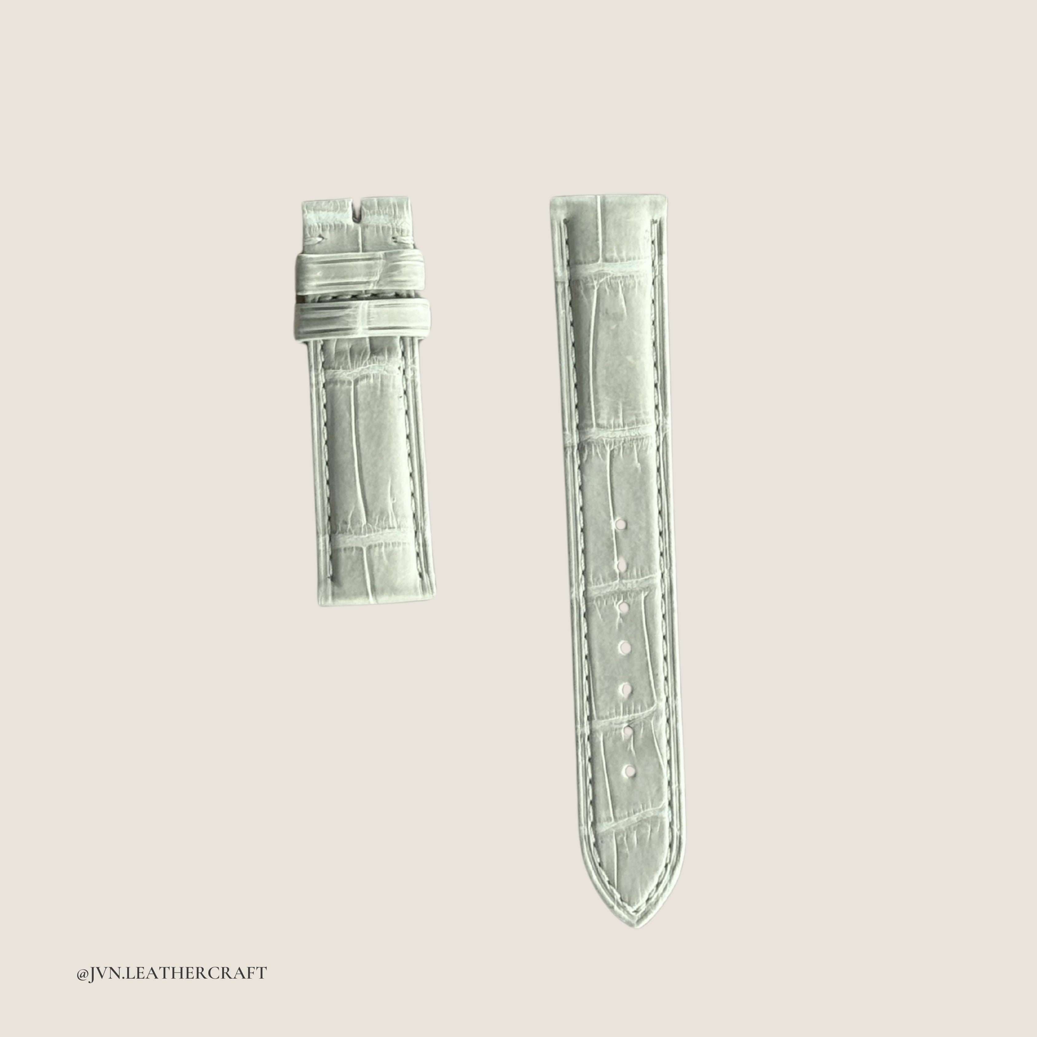 JVN005.3 Watch Straps - Crocodile Square Scales (Made-to-order)