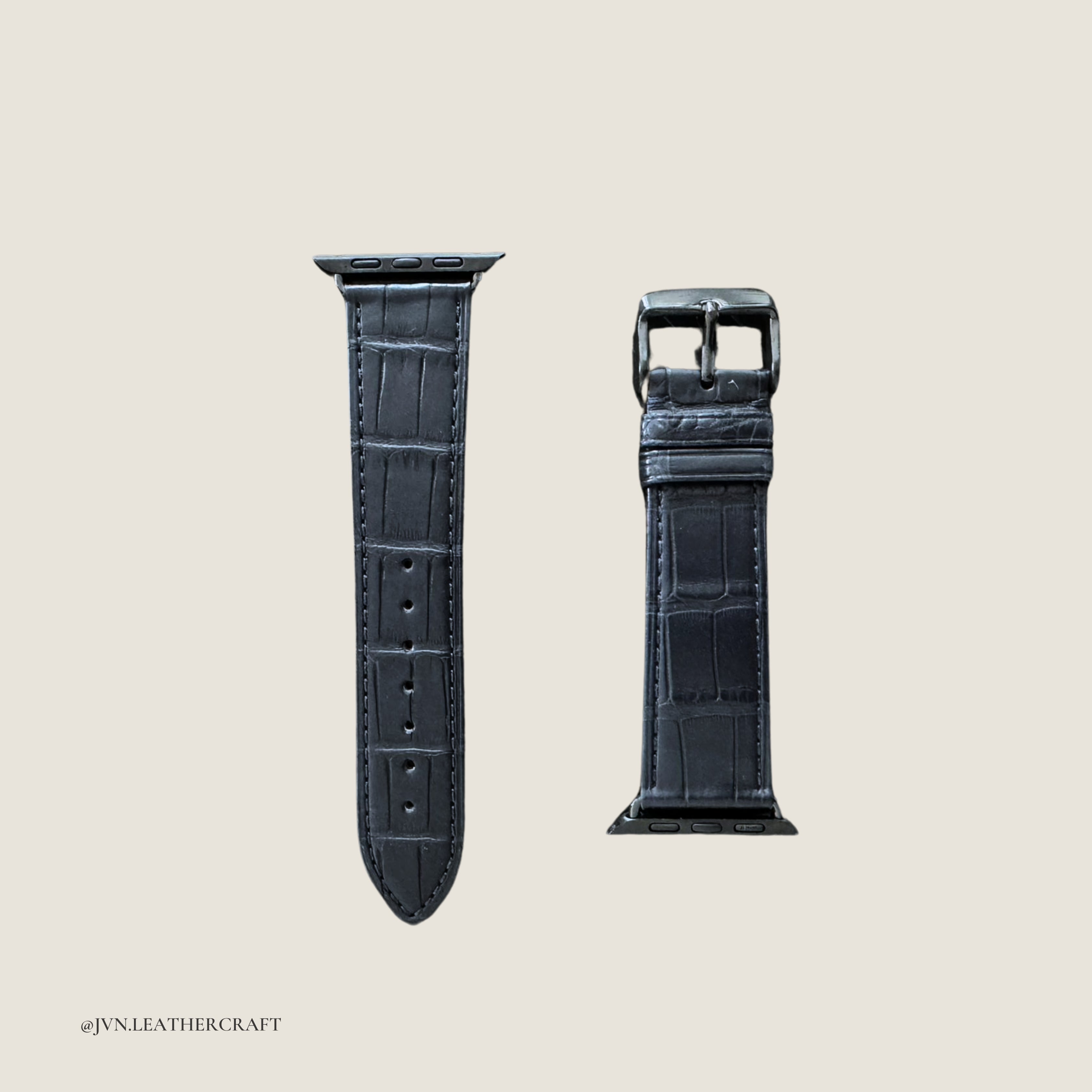 JVN005.1 Apple Watch Straps - Crocodile Sqaure Scales (Made-to-order)