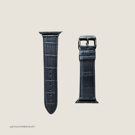 JVN005.1 Apple Watch Strap - Crocodile Sqaure Scales (Made-to-order)
