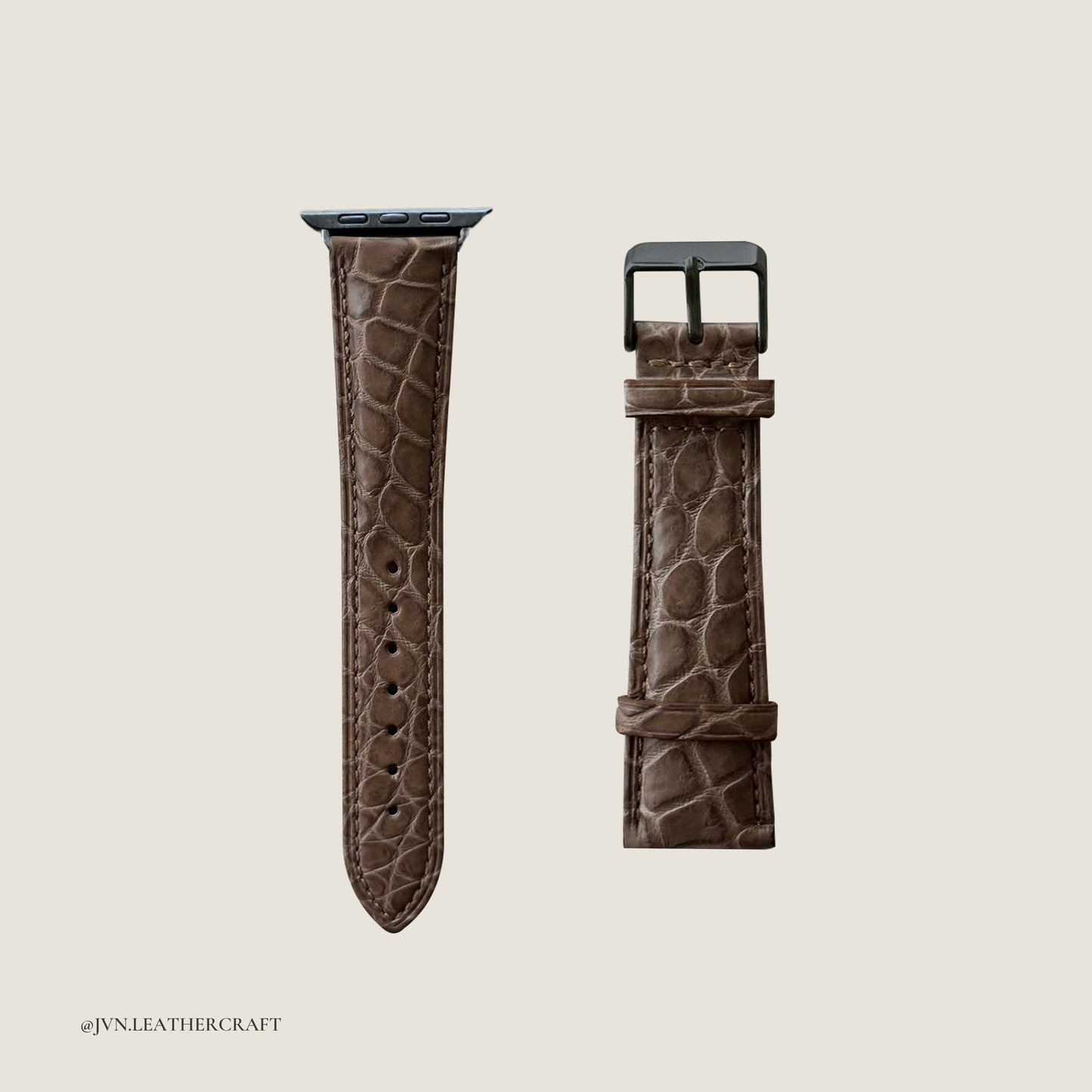JVN005.2 Apple Watch Straps - Crocodile Round Scales (Made-to-order)