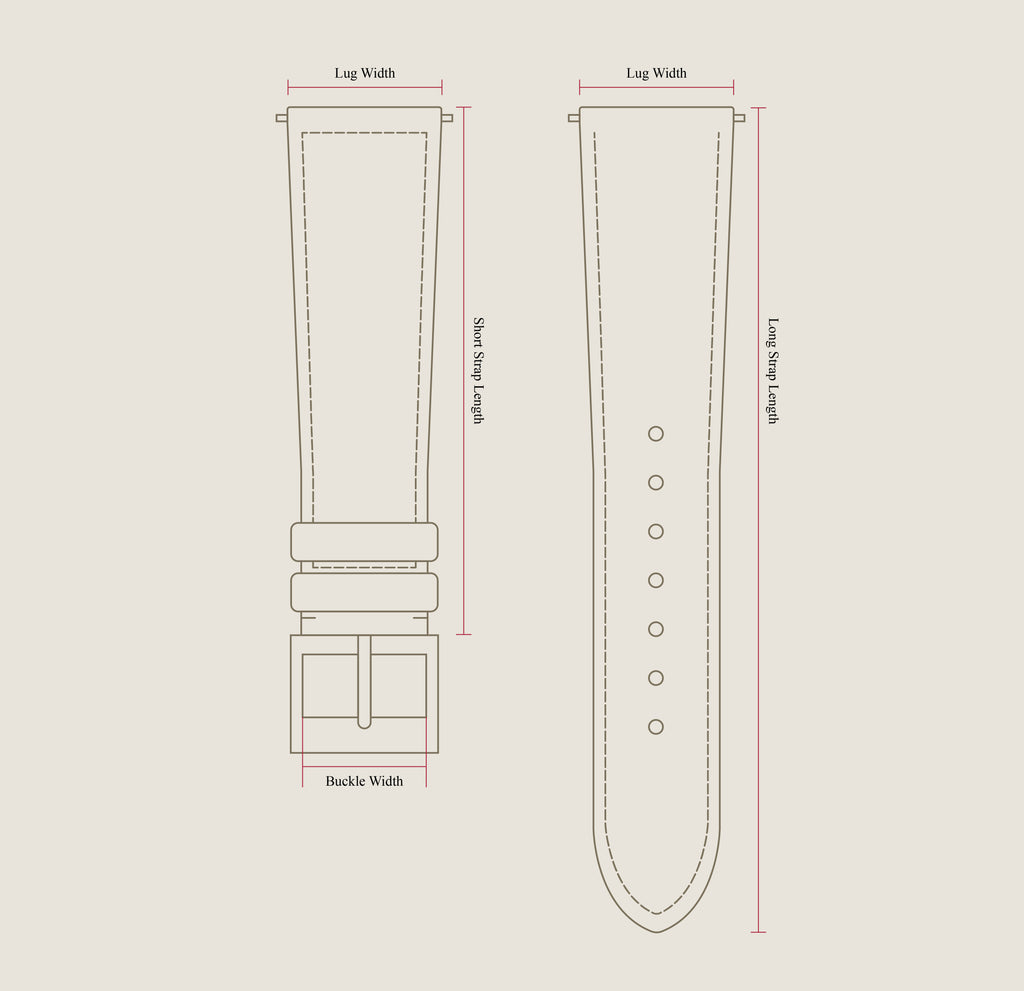 JVN005.3 Watch Straps - Crocodile Square Scales (Made-to-order)